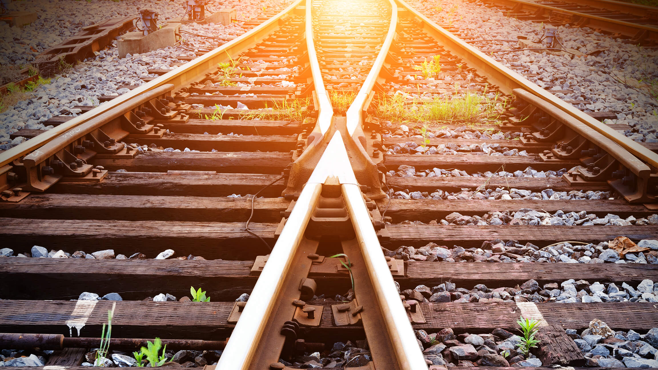 Sunset on Railway Tracks