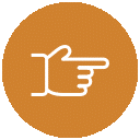 pointing hand icon